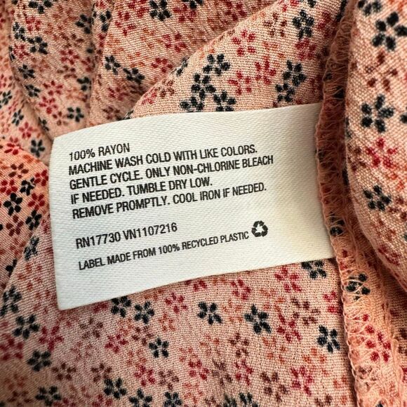 The Nines by Hatch Pink Ditzy Floral Babydoll Maternity Dress Size Large - Picture 5 of 6